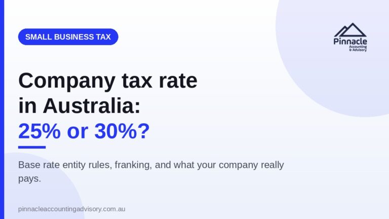 company tax rate featured Pinnacle Accounting & Advisory